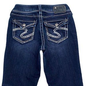 Silver Suki Flap Jeans Womens Size 26 X 31